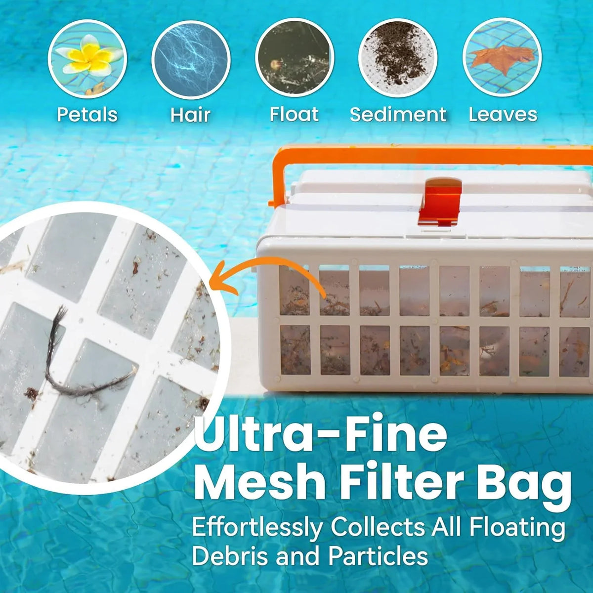 Solar Powered Automatic Robotic Pool Skimmer Cleaner,Solar Pool Surface Cleaner Dual Mode with Obstacle Avoidance Daytime & Overnight Continuous Cleaning Ideal for All Swimming Pool-White