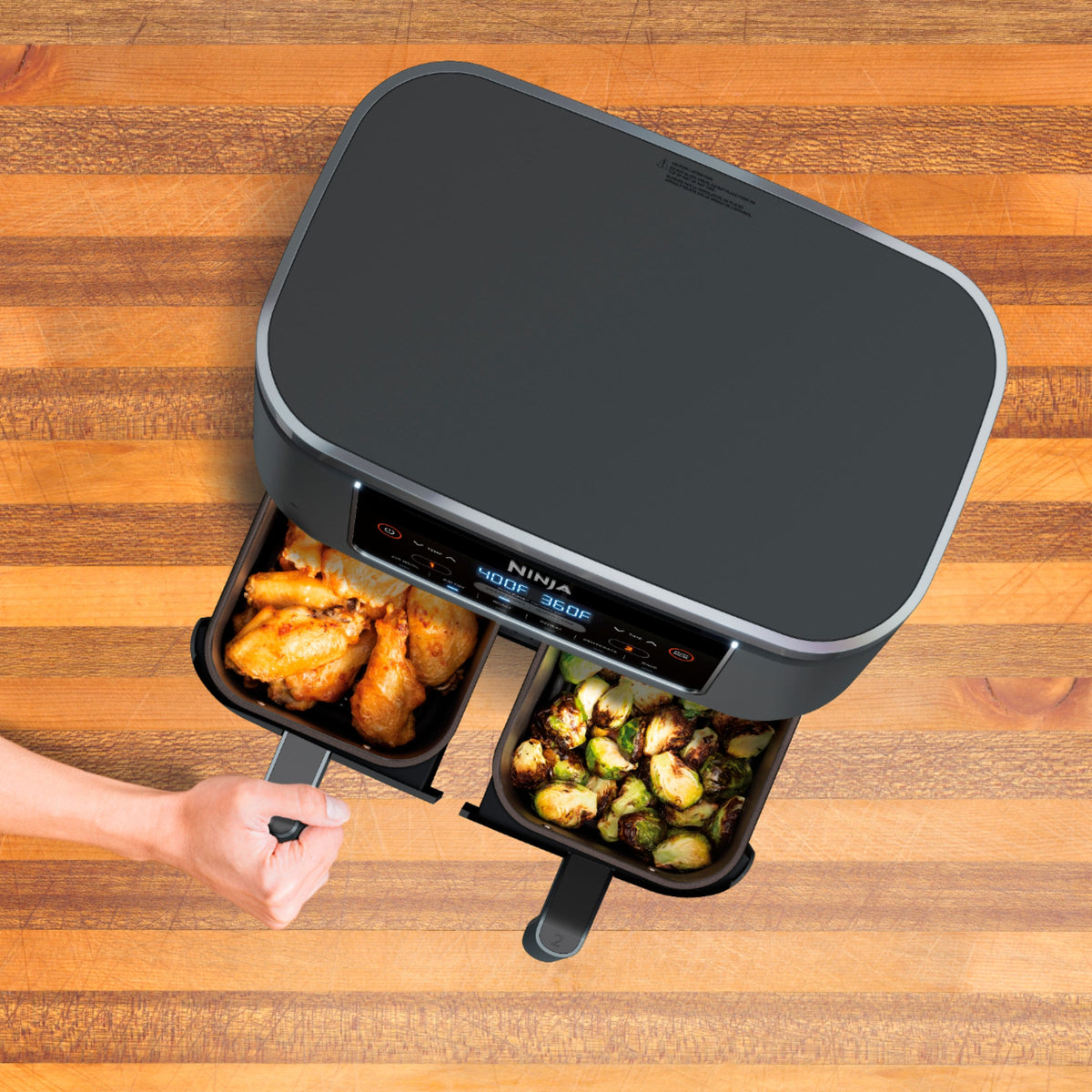 DualZone 6-in-1 8-Qt Air Fryer – Black