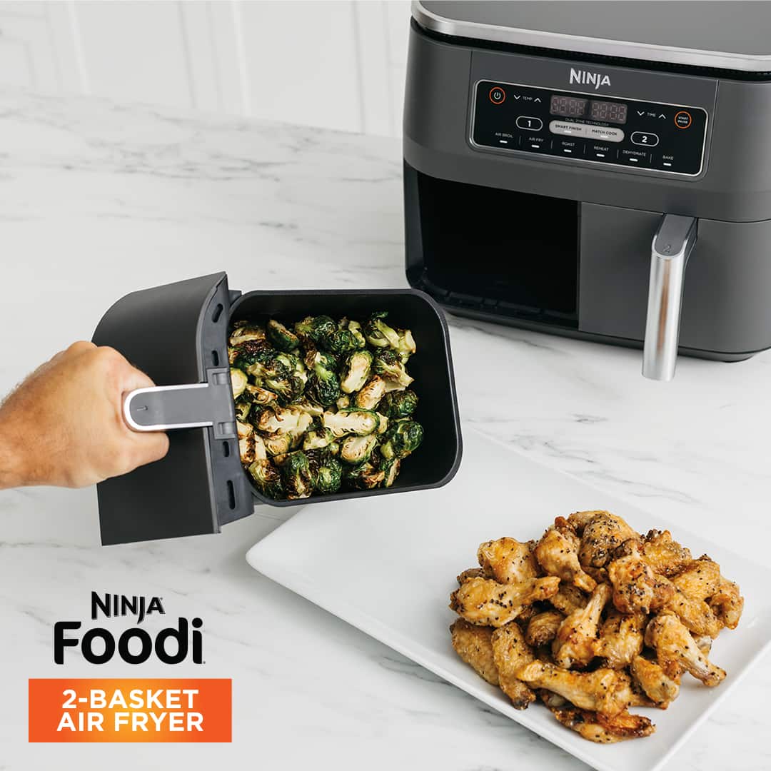 DualZone 6-in-1 8-Qt Air Fryer – Black