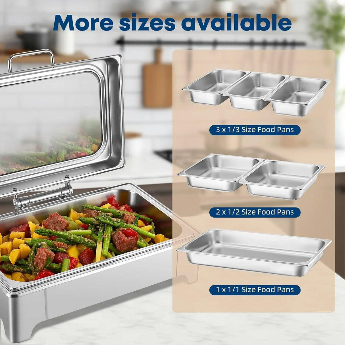 Electric Chafing Dish Buffet Server Set & Commercial Soup Warmers Soup Kettle Suitable for Multifunctional Business Dining Occasions and Family Parties