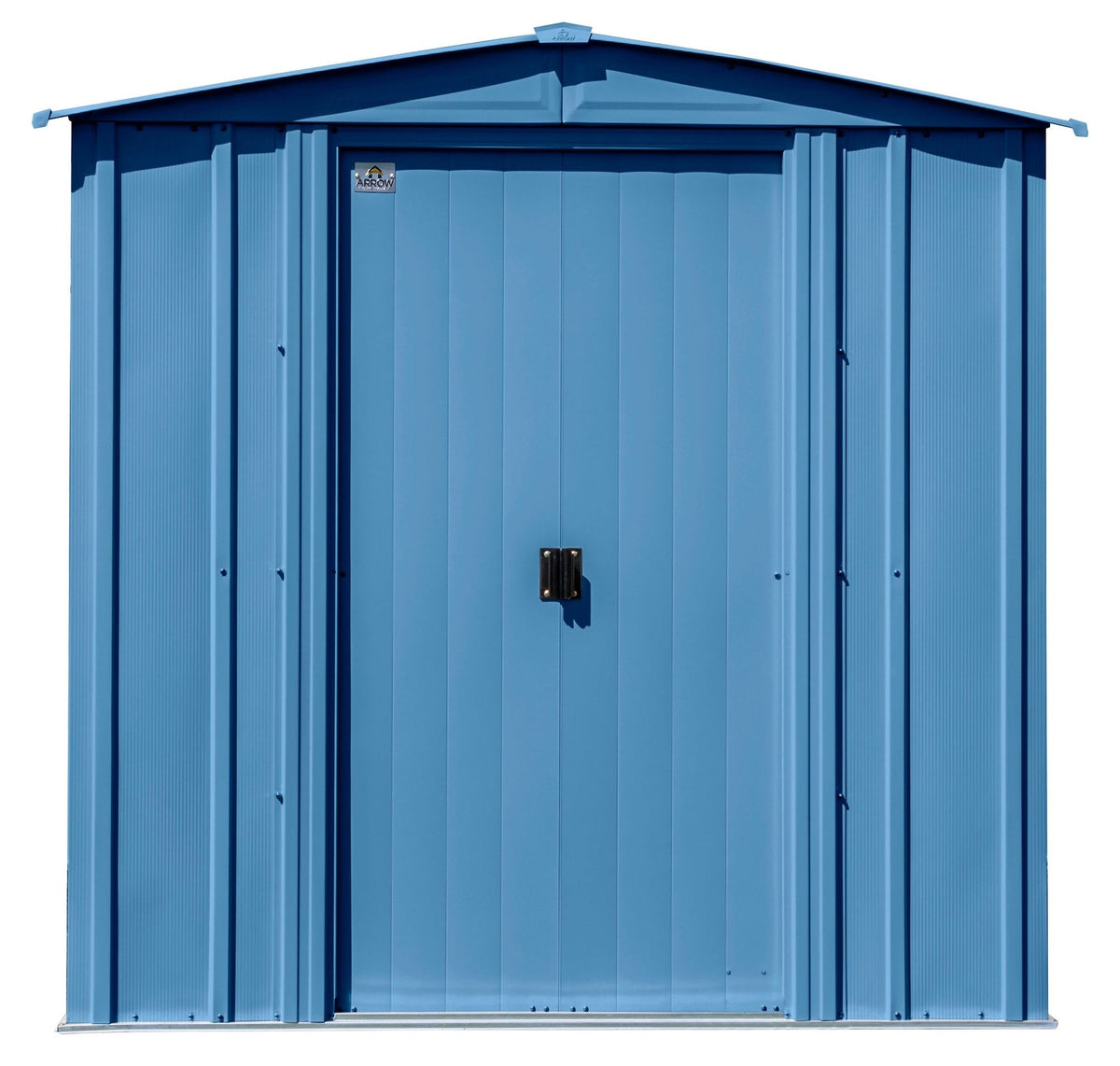 Classic Galvanized Steel Storage Shed, Blue Grey, 6-ft x 7-ft
