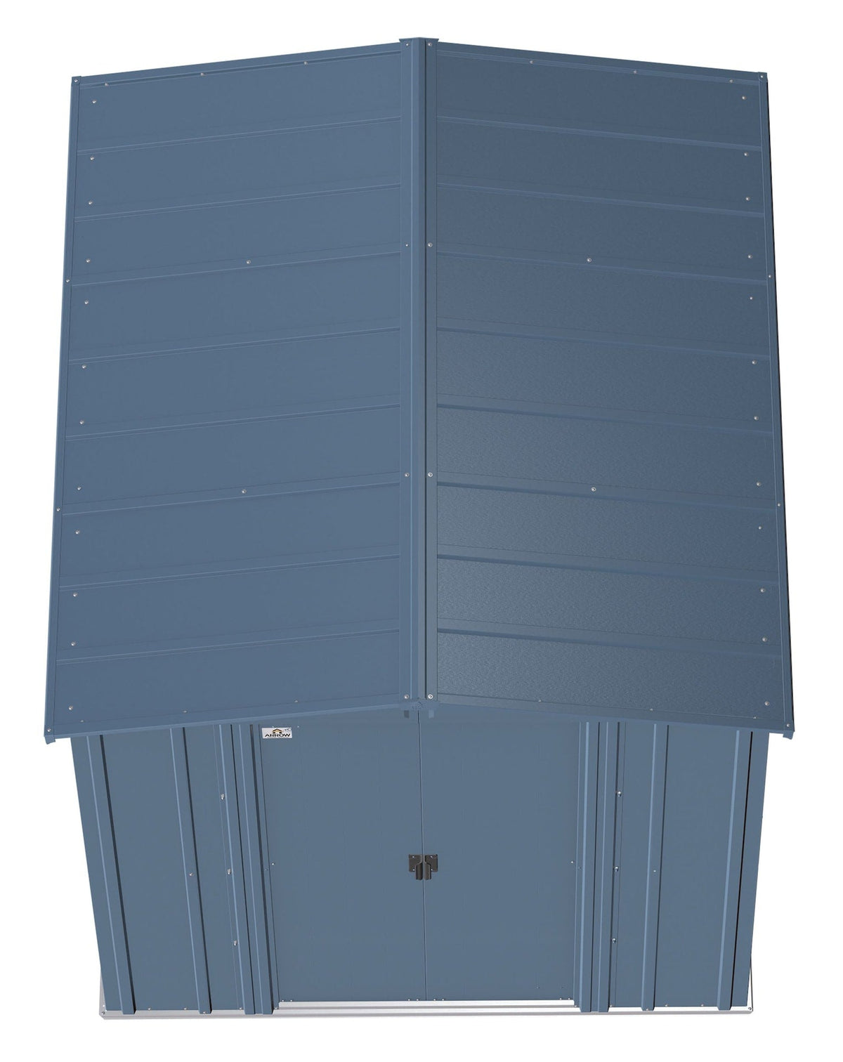 Classic Galvanized Steel Storage Shed, Blue Grey, 6-ft x 7-ft