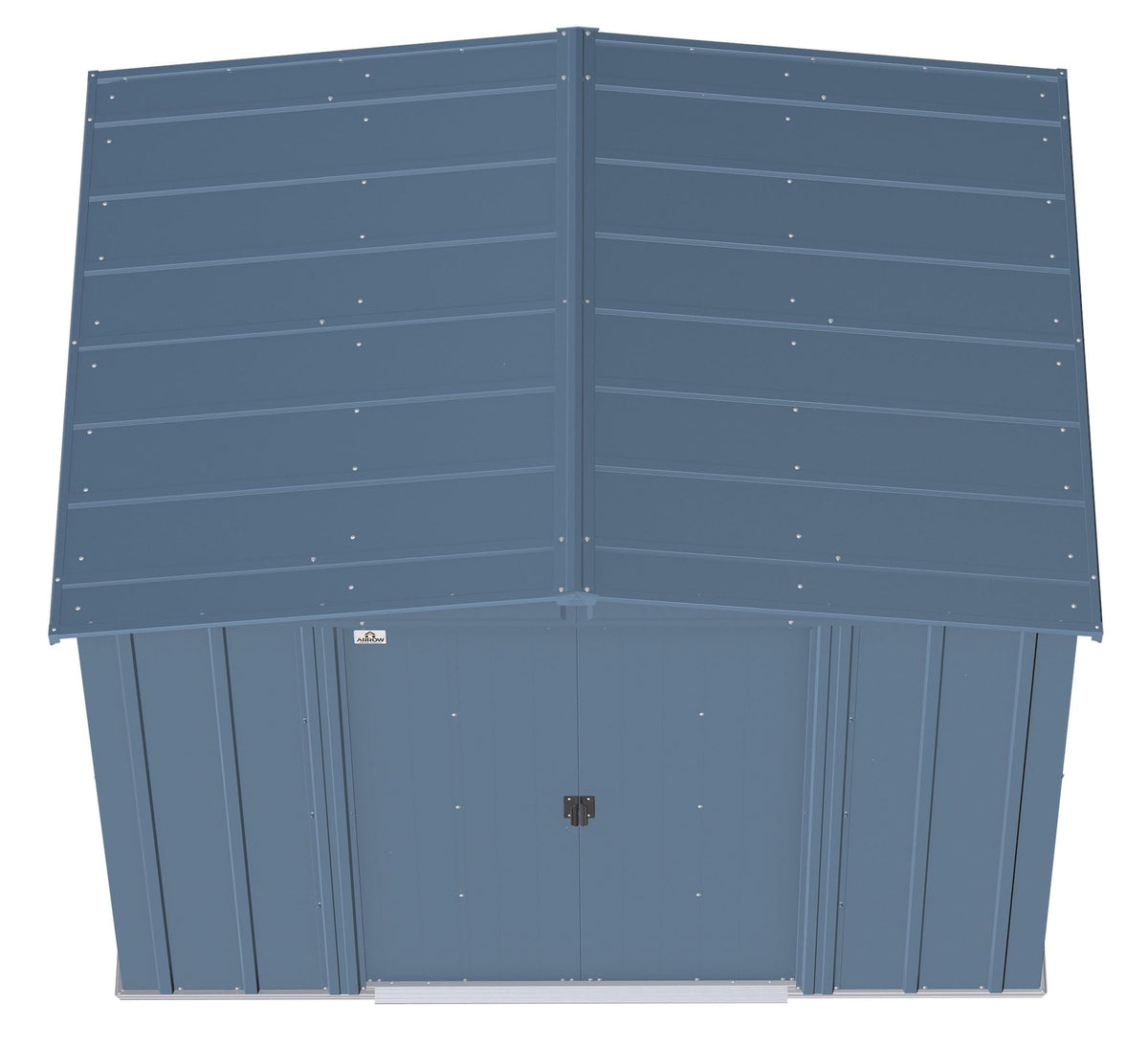 Classic Galvanized Steel Storage Shed, Blue Grey, 8-ft x 6-ft