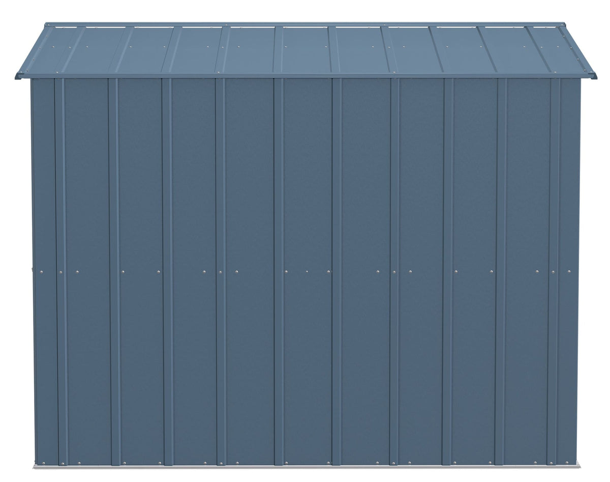 Classic Galvanized Steel Storage Shed, Blue Grey, 8-ft x 8-ft