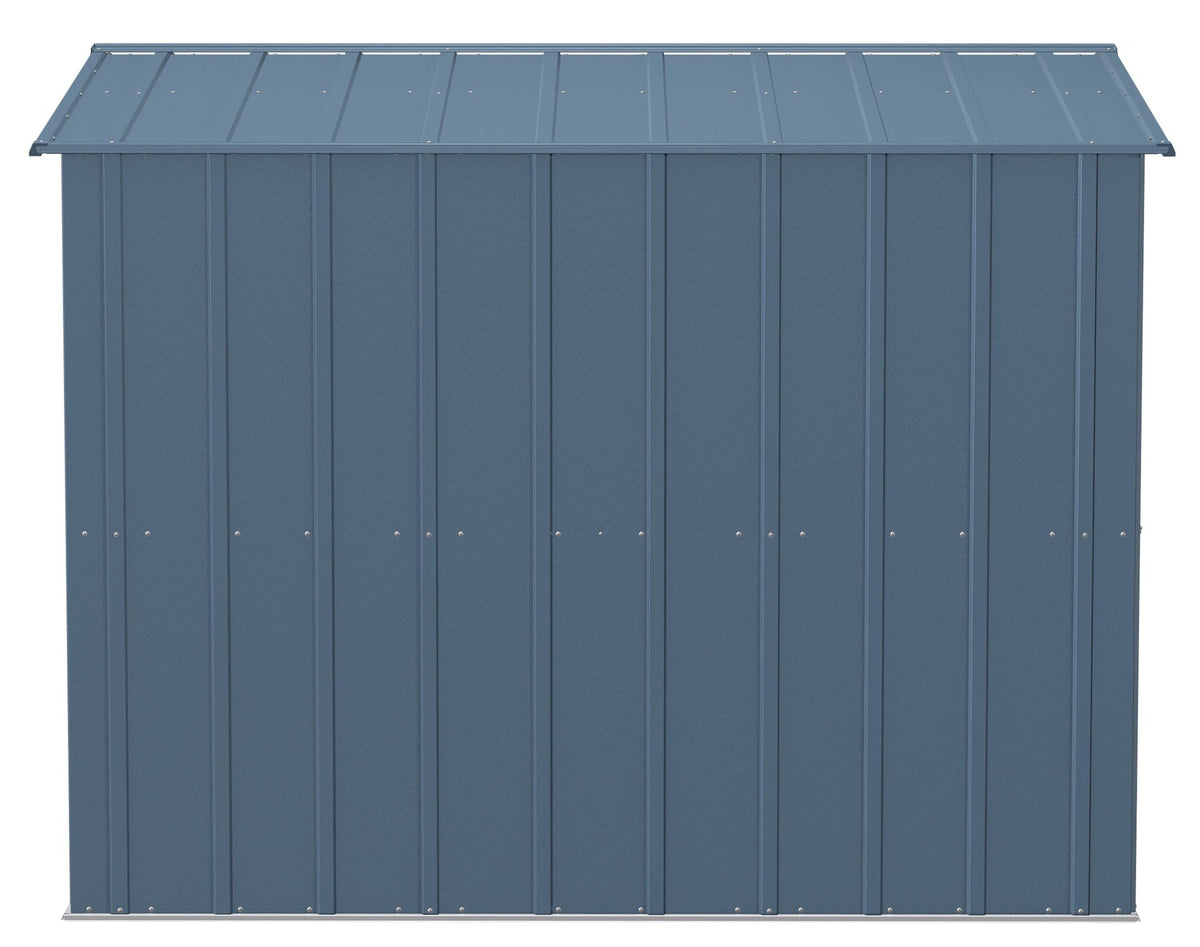 Classic Galvanized Steel Storage Shed, Blue Grey, 8-ft x 8-ft
