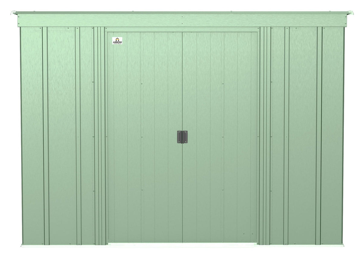 Classic Galvanized Steel Storage Shed, Sage Green, 8-ft x 4-ft