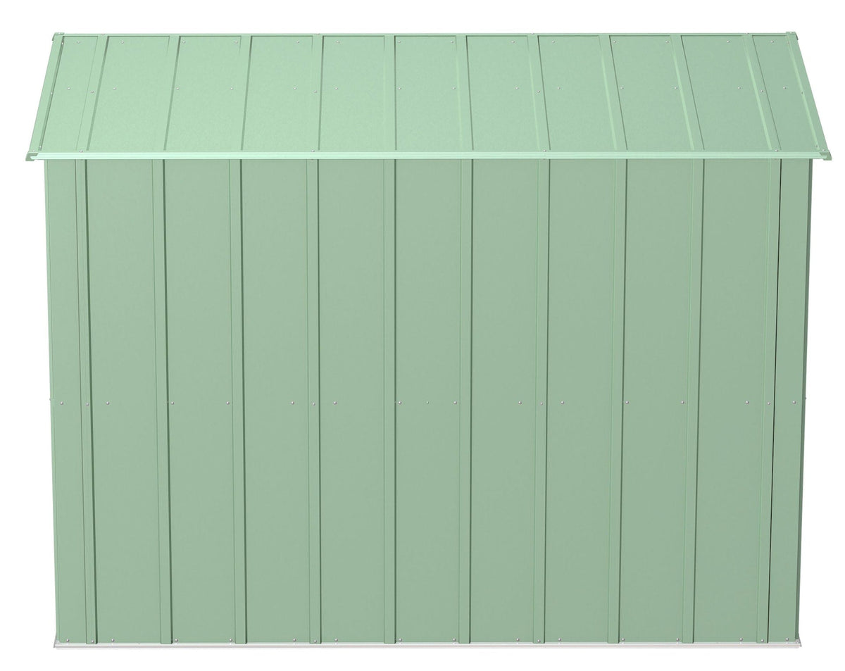 Classic Galvanized Steel Storage Shed, Sage Green, 8-ft x 4-ft