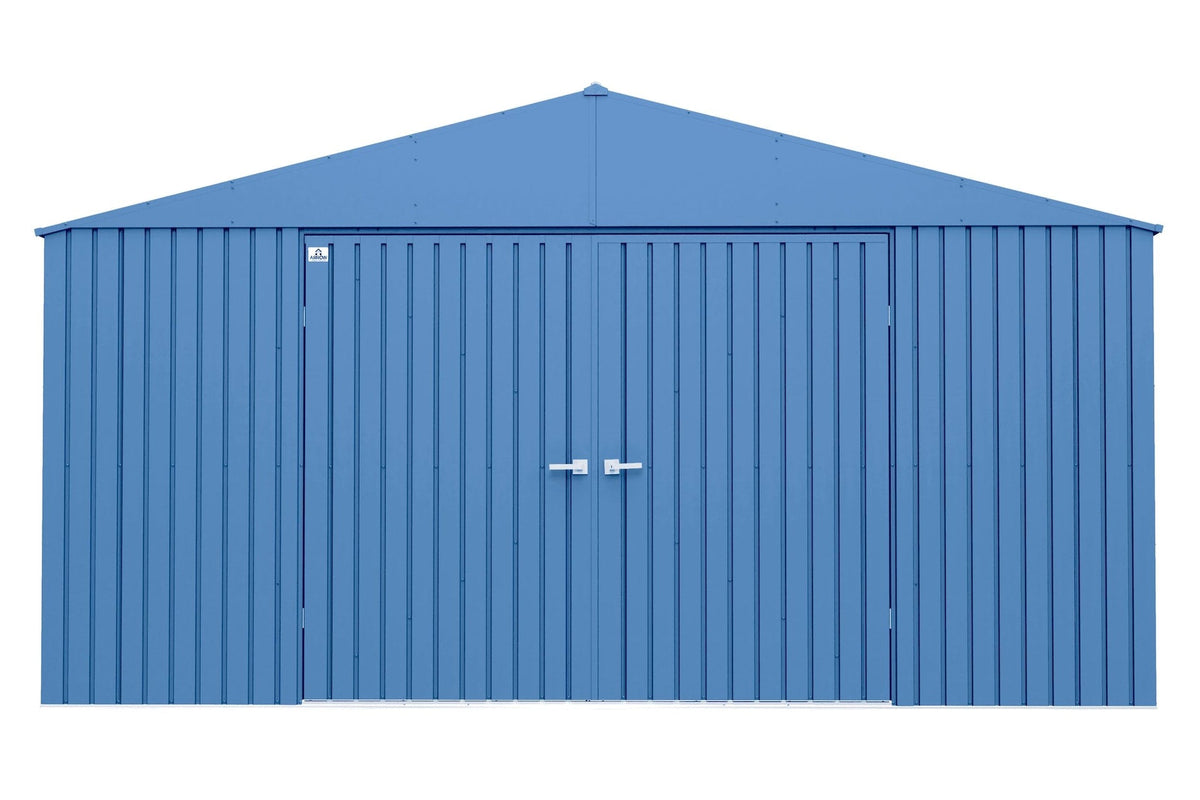 Elite 14x14-ft Corrosion-Resistant Blue Grey Steel Shed