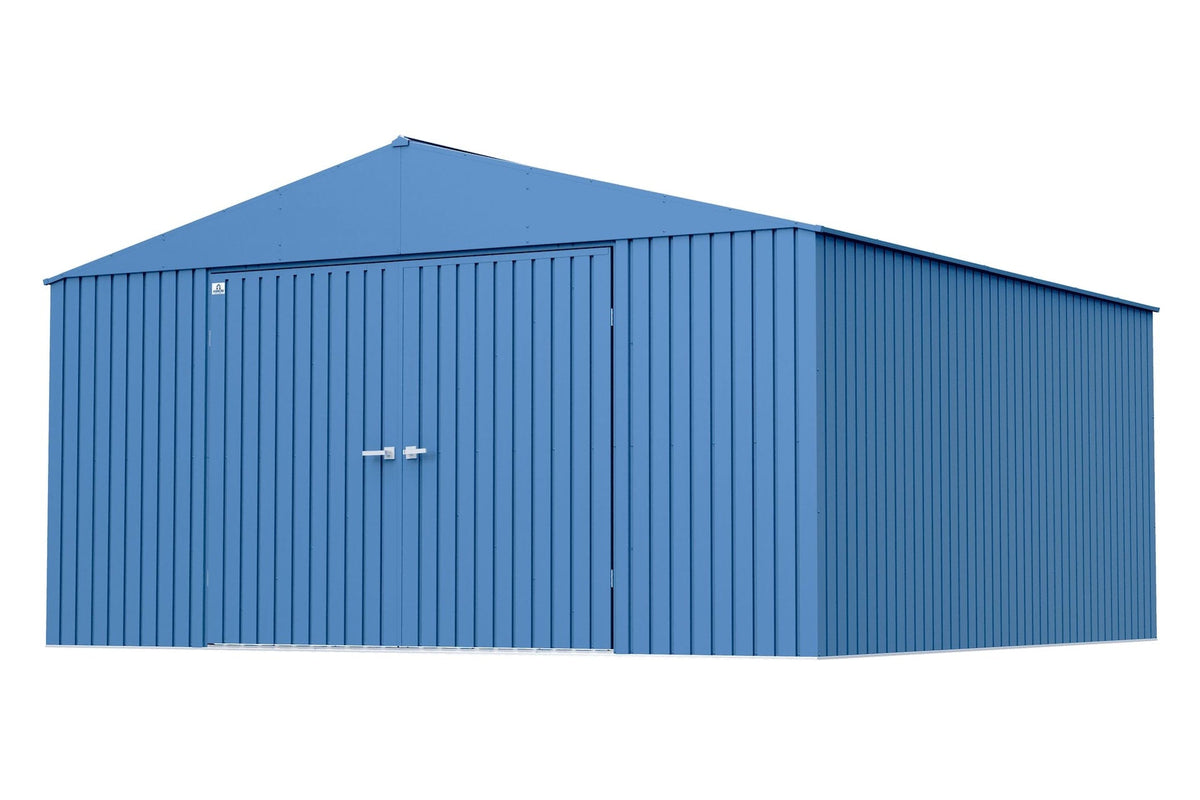 Elite 14x14-ft Corrosion-Resistant Blue Grey Steel Shed