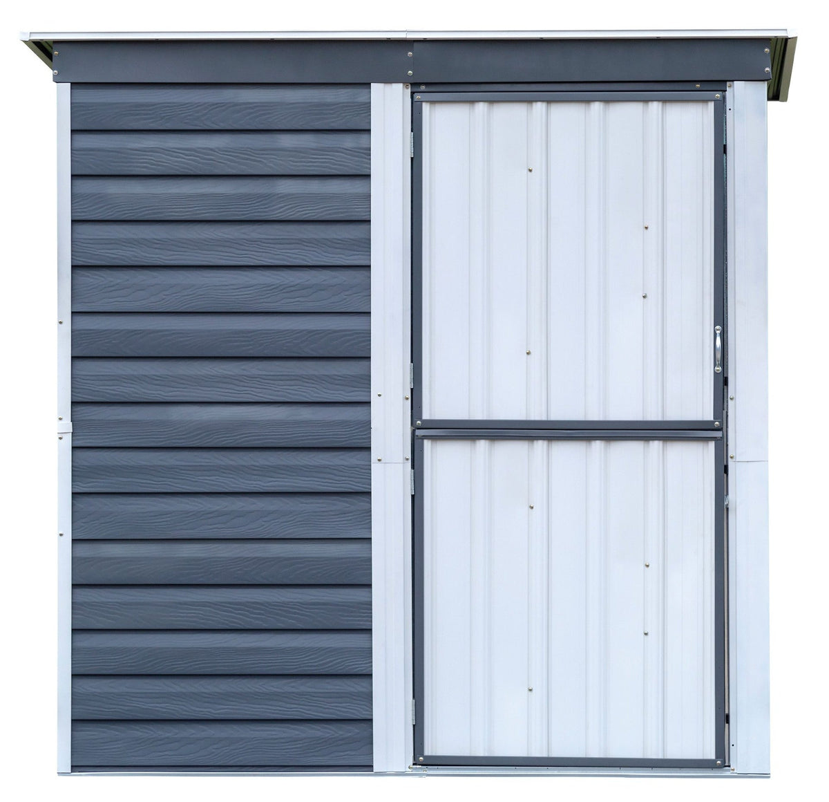 Shed-in-a-Box Steel Storage Shed, Charcoal/Cream, 6-ft x 4-ft