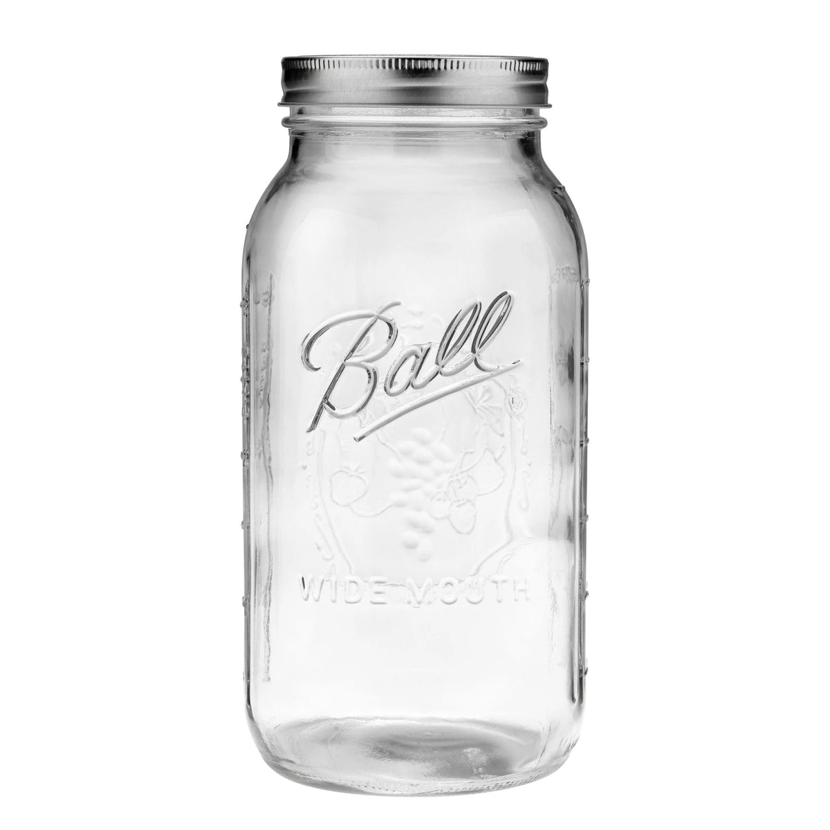 Wide Mouth Half Gallon Glass Mason Jar, 64-oz/1.89-L, 6-pk