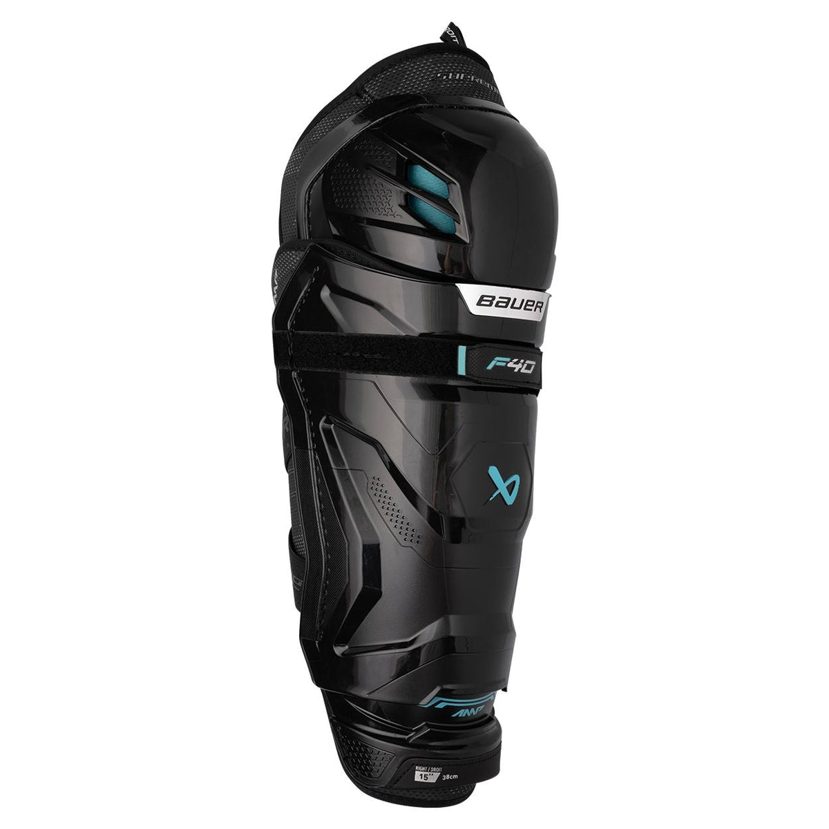 Supreme F40 Hockey Shin Guards, Senior, Black, Assorted Sizes