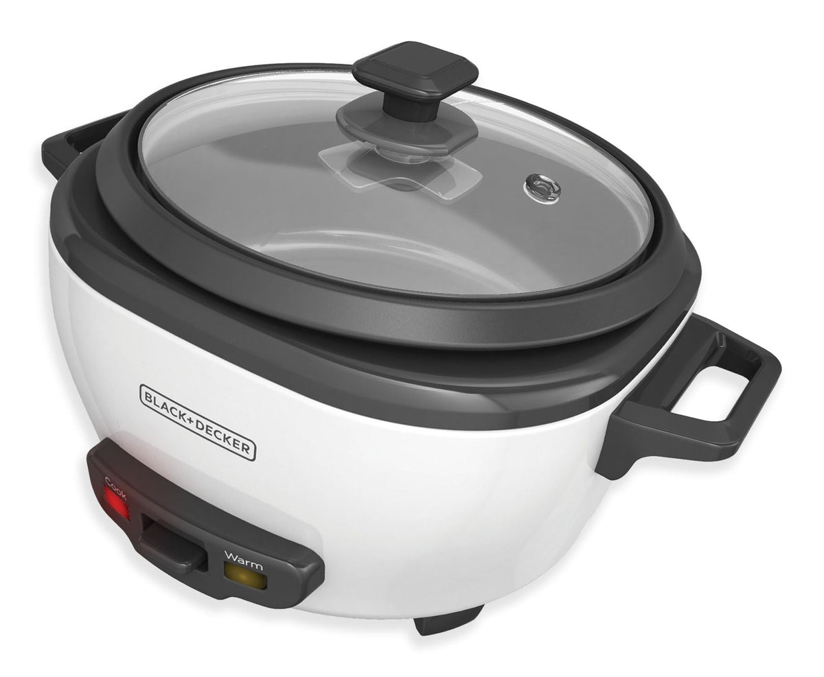 Non-Stick Rice Cooker & Steamer White, 6 Cups