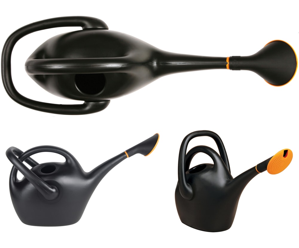 Easypour 2-in-1 Spout Watering Can with Dual Handle, 9.8-L, (2.6 US gal) Black
