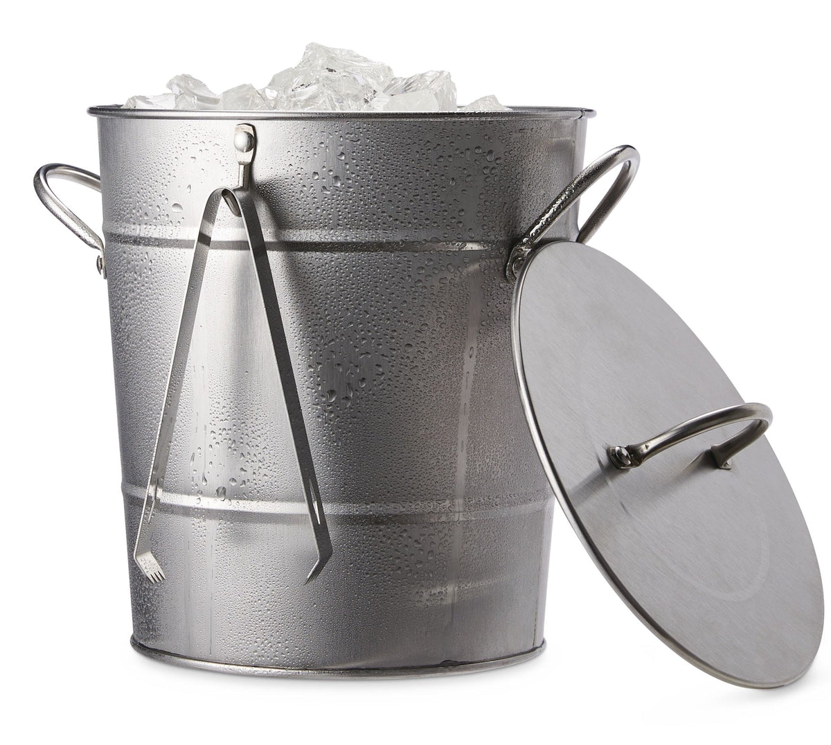 Ice Bucket and Scoop, Stainless Steel with Insulated Liner, Silver, 9.06-in