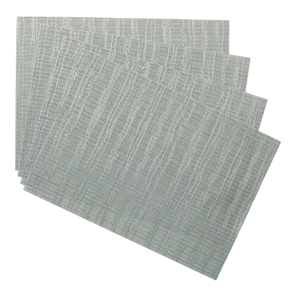 Lurex Rectangle Textilene Woven Placemat, Sage, 13-in x 18-in, 4-pk