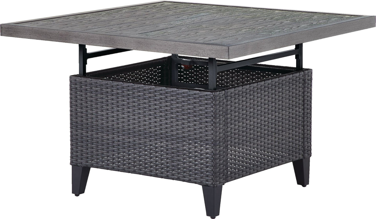 Square Outdoor Patio Conversation Dining Set with UV-Resistant Cushions, 3-pc