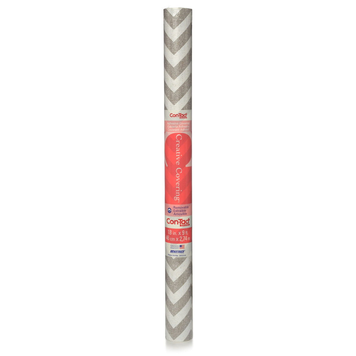 Creative Covering Removable Adhesive Shelf/Drawer Liner, Chevron, 18-in x 9-ft