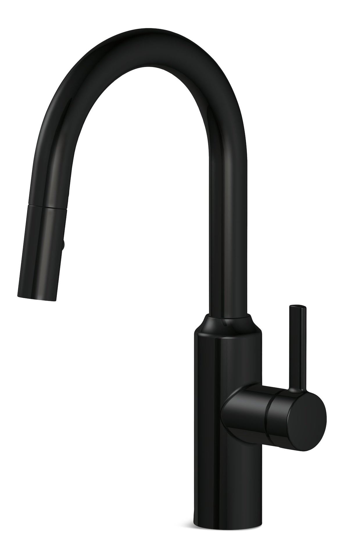 Colby Single Handle Pull Down Kitchen Faucet, Matte Black