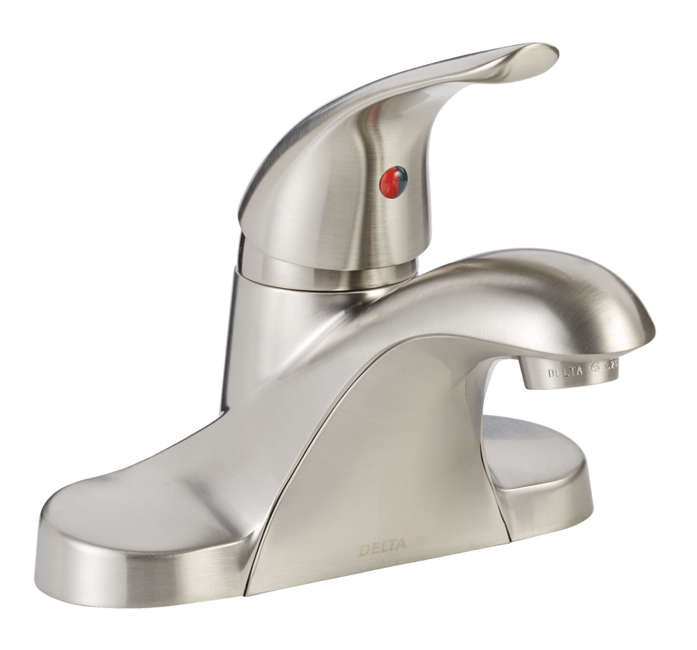 Faucet Principals Single Handle 4-in Centreset Bathroom Sink Faucet, WaterSense Certified, Brushed Nickel