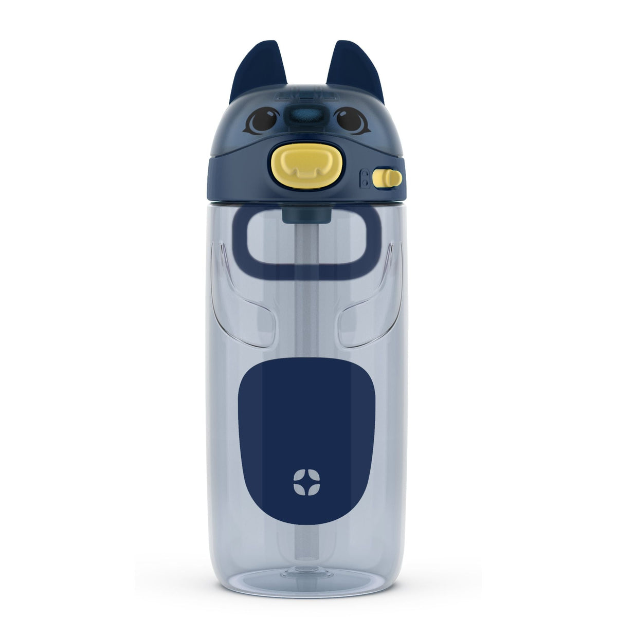 Ellies Kids' Reusable Copolyester Plastic Water Bottle, 16-oz, Assorted Colours, with Removable Straw