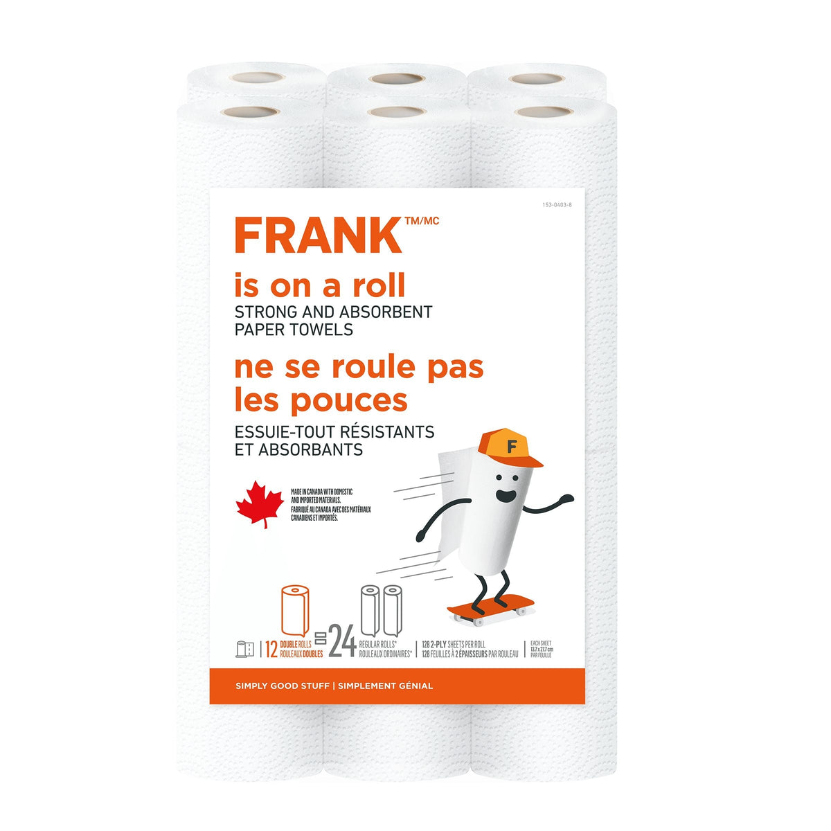 Double Roll Paper Towel, 2-ply, 12-pk, Ultra Absorbent