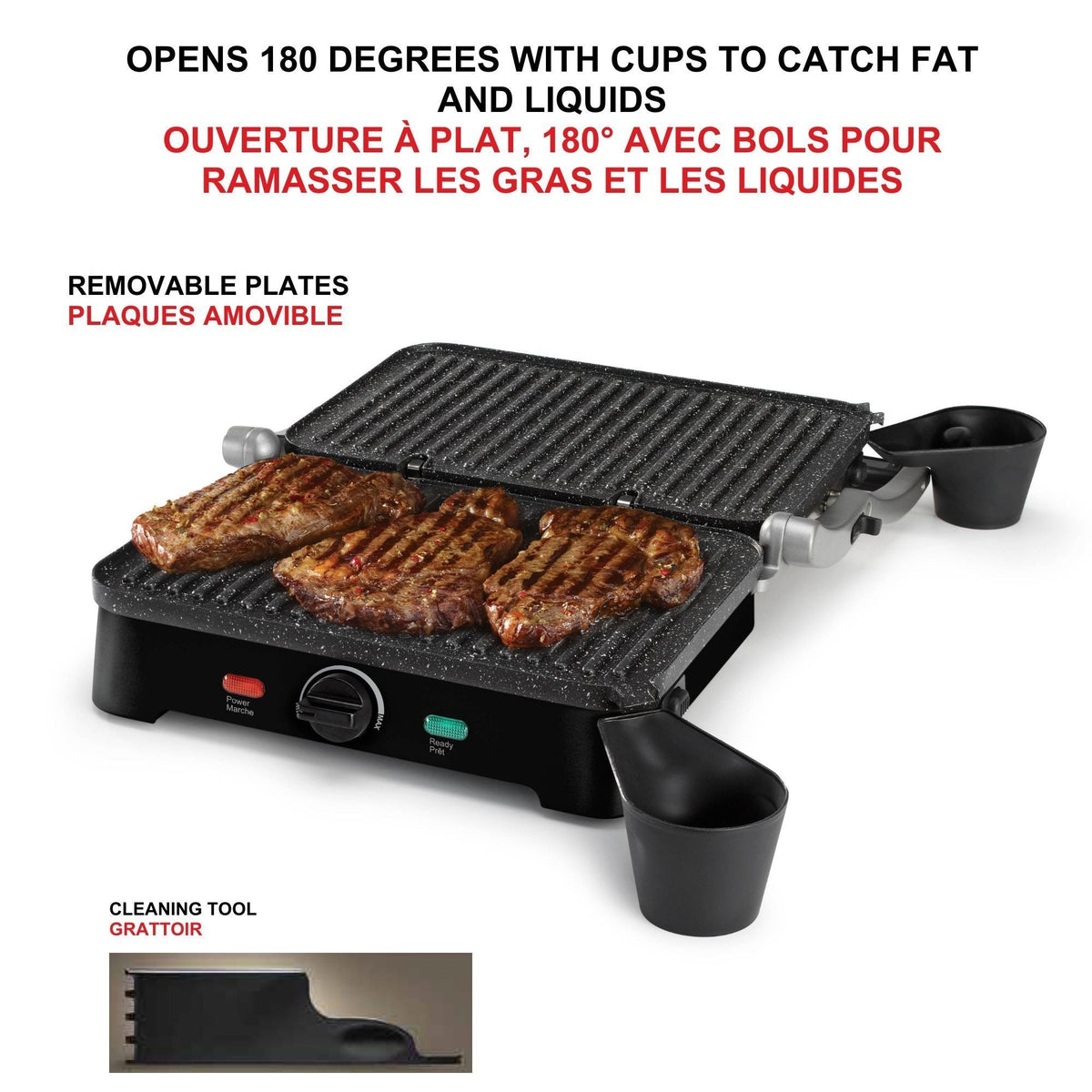 The Rock 1500W Large Non-Stick Panini Grill