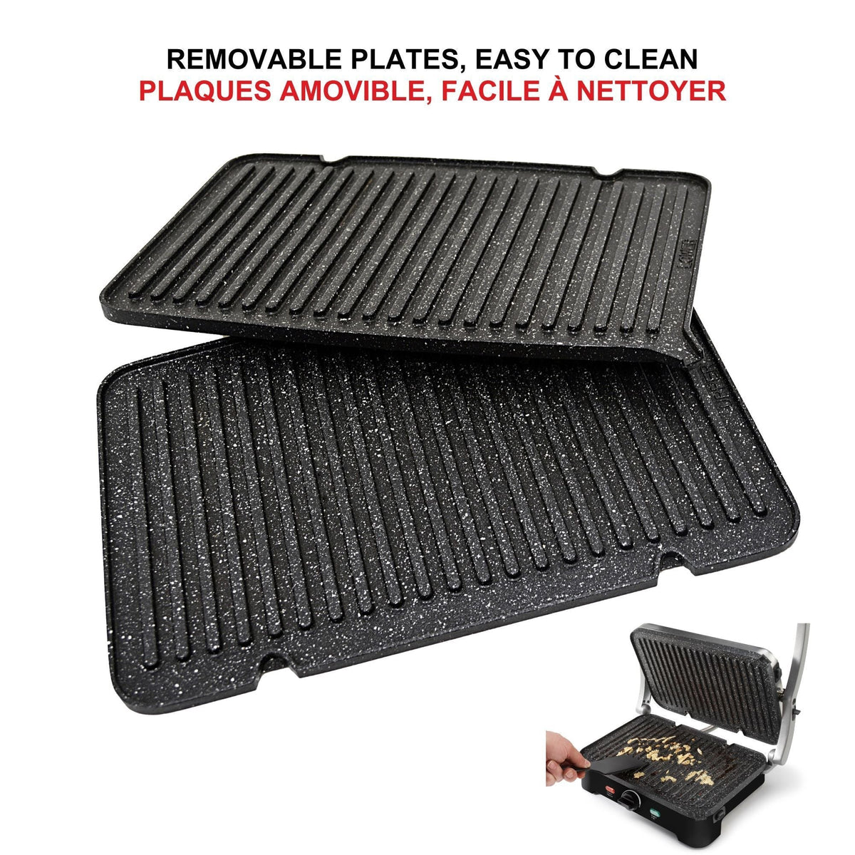 The Rock 1500W Large Non-Stick Panini Grill