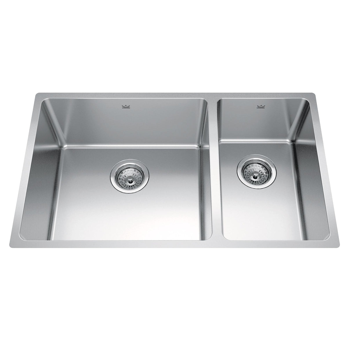 Brookmore Undermount Combination Bowl Kitchen Sink, 30.5-in x 18.1-in x 9-in, Stainless Steel