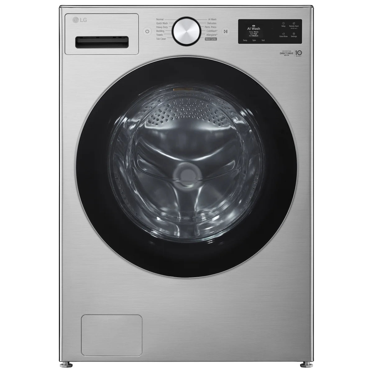27 in. 5.8 cu ft. Graphite Steel Front Load Washer with AI DD and TurboWash