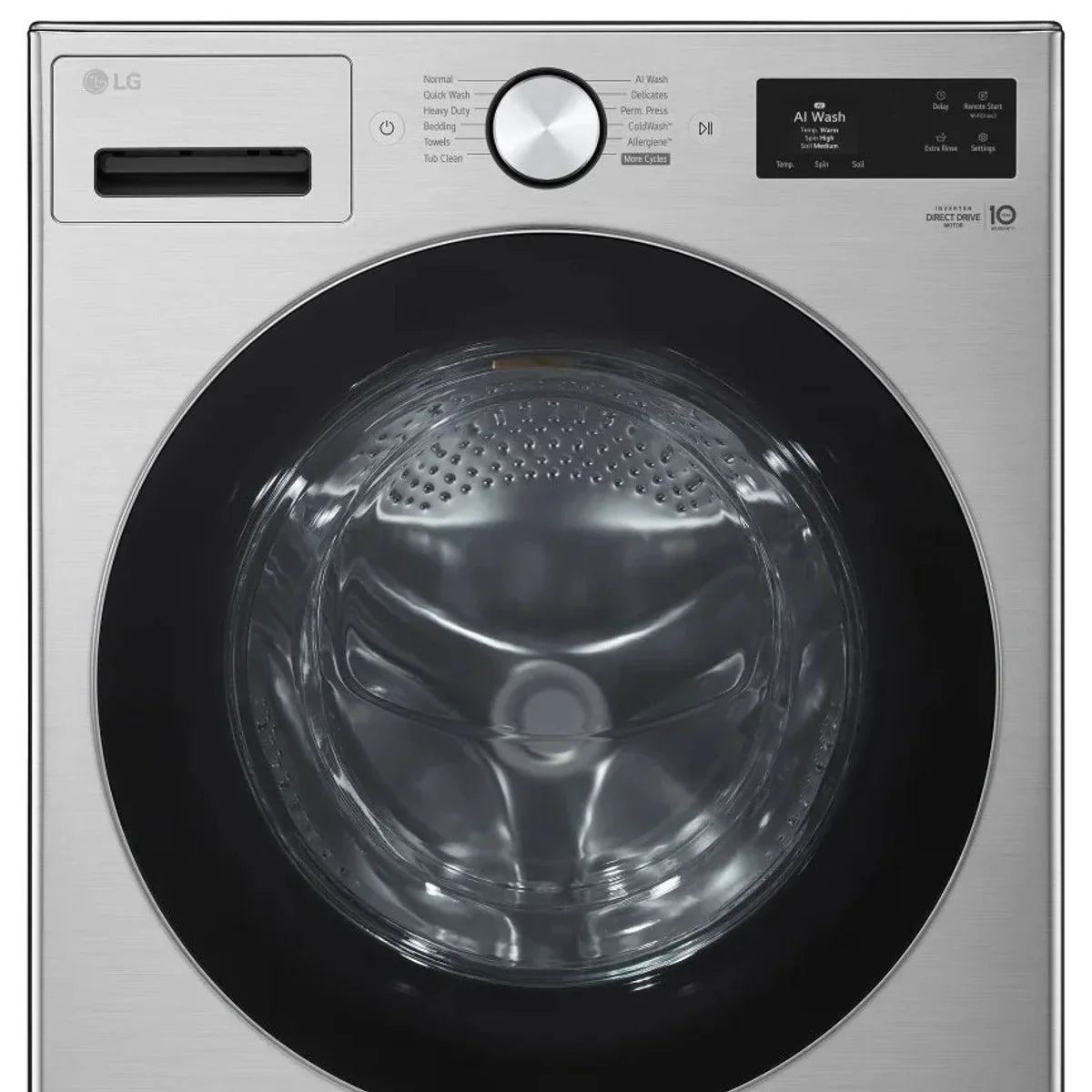 27 in. 5.8 cu ft. Graphite Steel Front Load Washer with AI DD and TurboWash