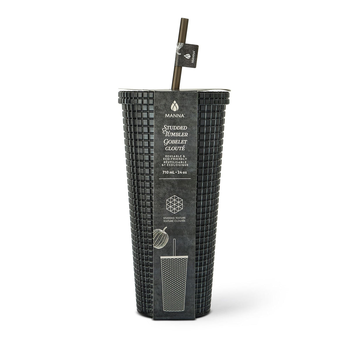 710-mL BPA-Free Iridescent Studded Textured Tumbler