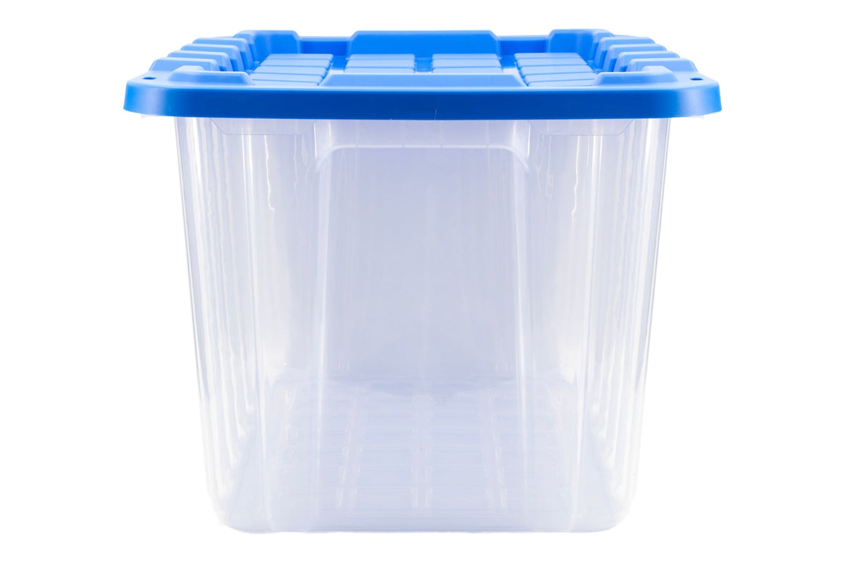 Clear Heavy-Duty Storage Tote with Snap-Lock Lid, 102-L