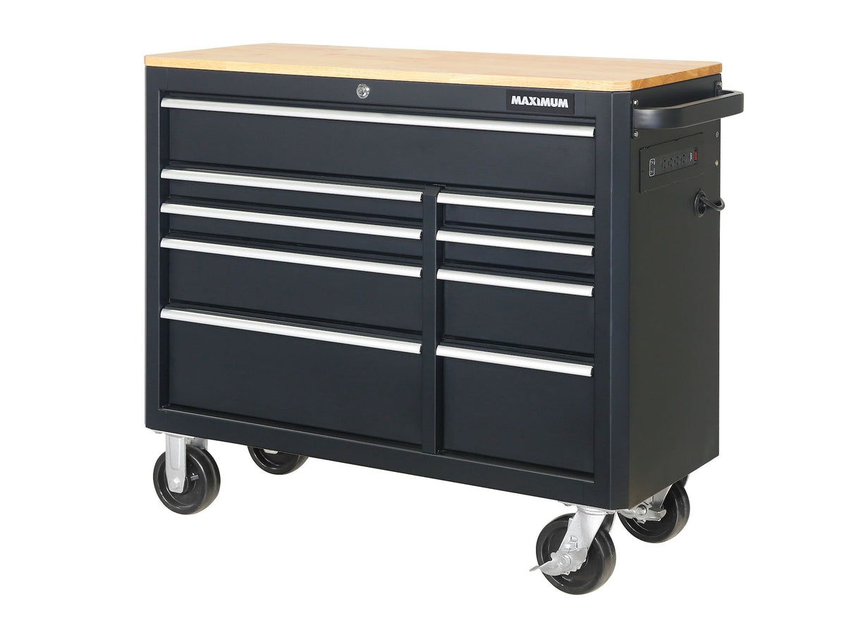 Tool Cabinet with Integrated Power Strip, 43-in
