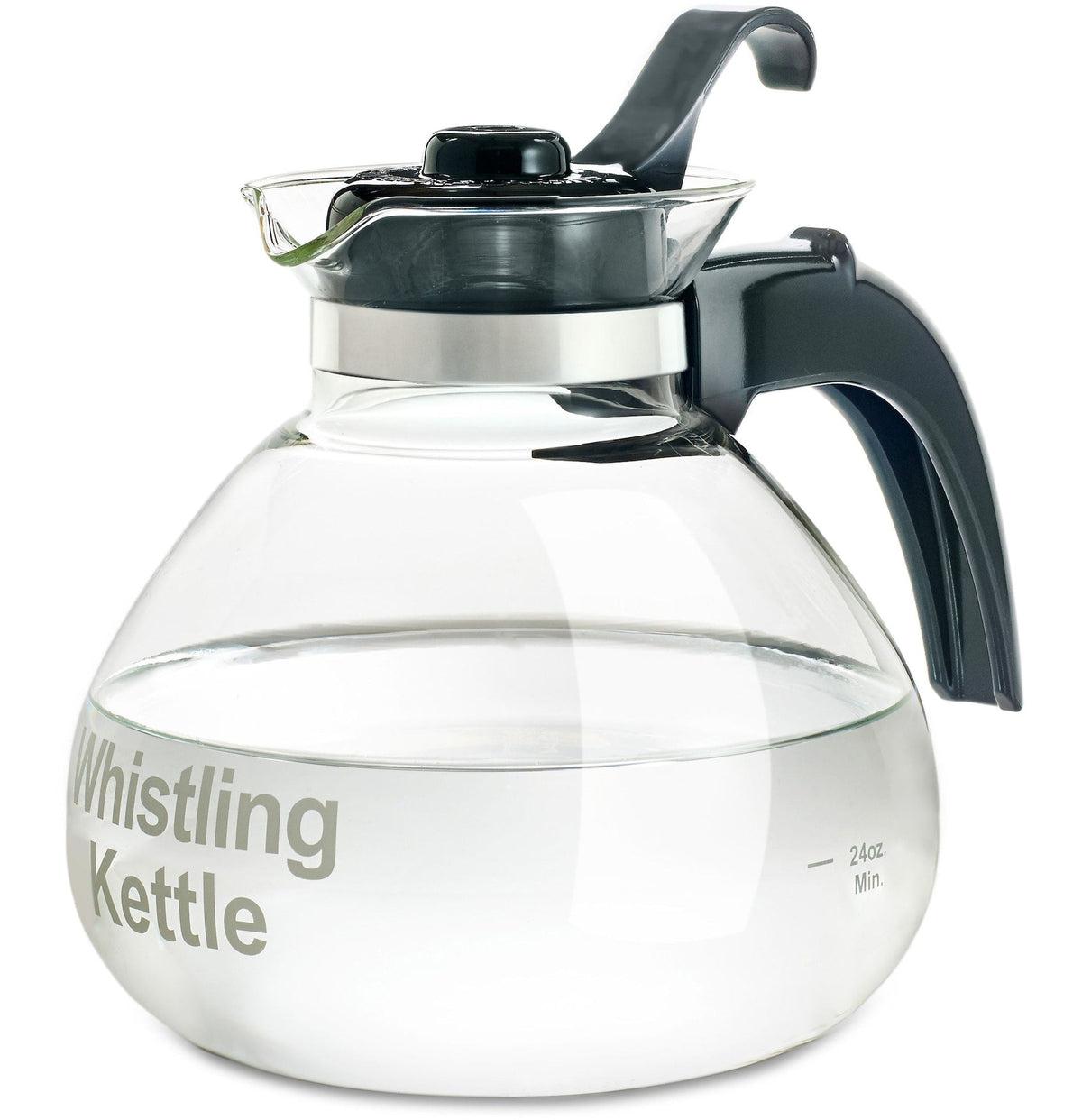 1.4L Glass Whistling Stovetop Kettle, Dishwasher Safe