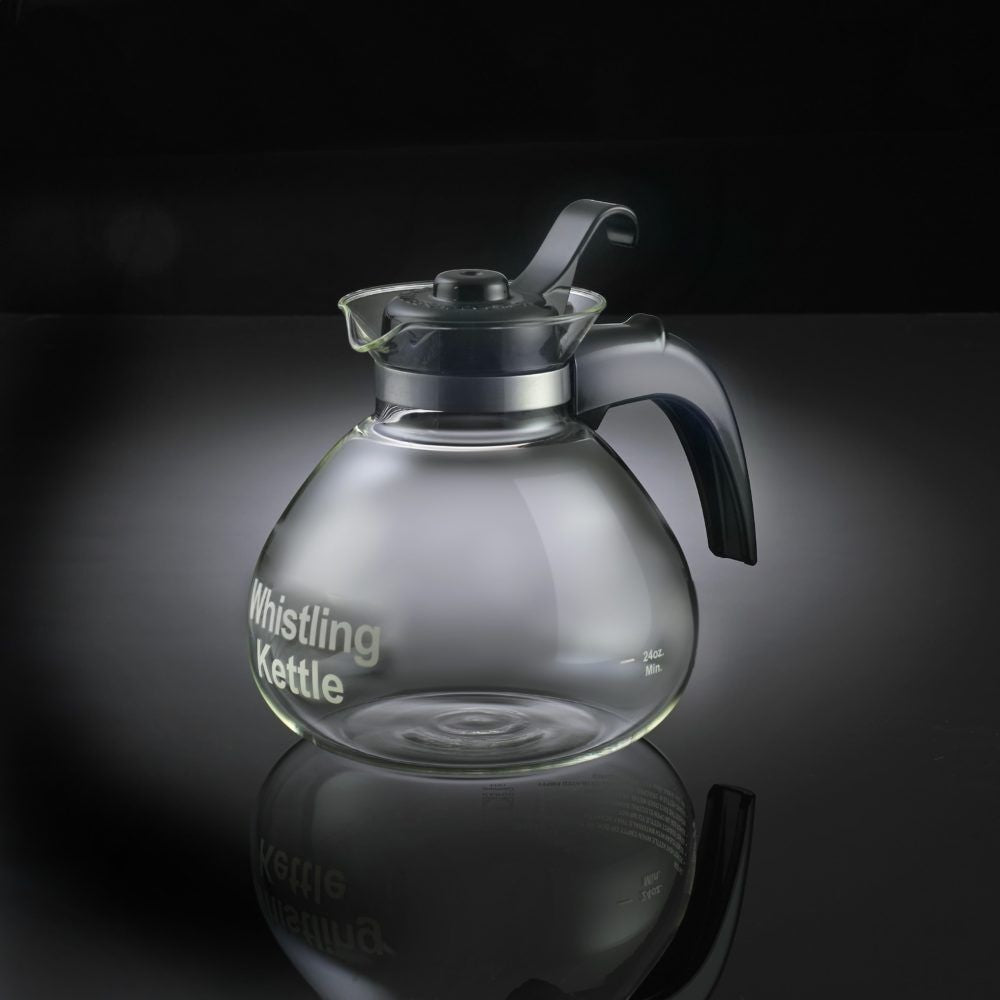 1.4L Glass Whistling Stovetop Kettle, Dishwasher Safe