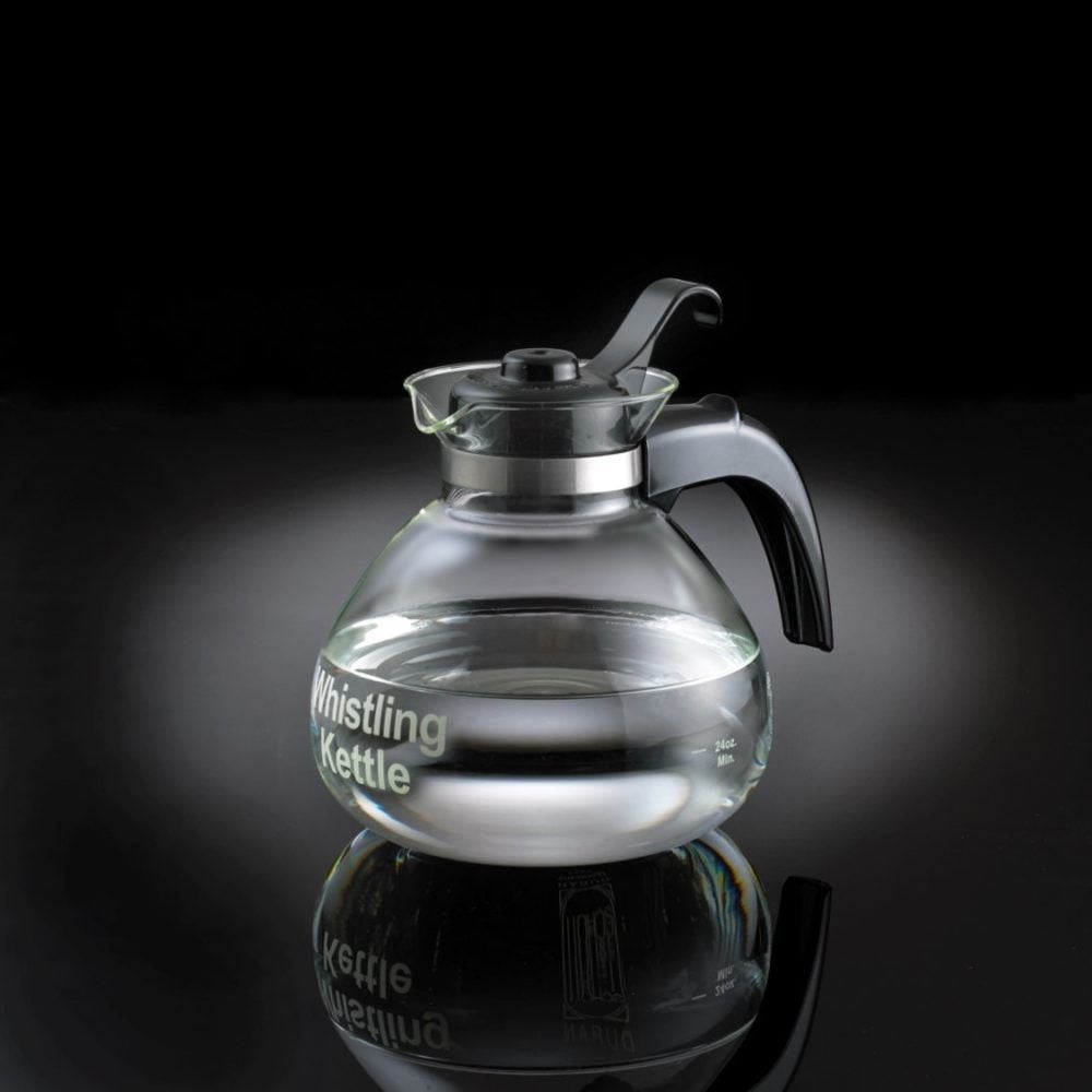 1.4L Glass Whistling Stovetop Kettle, Dishwasher Safe