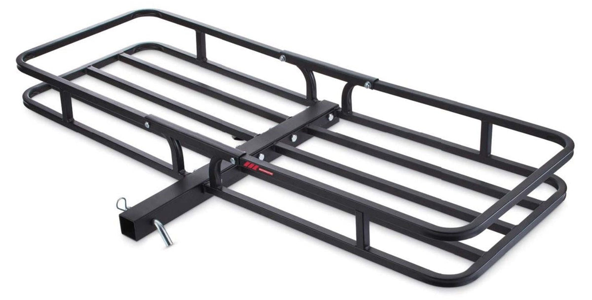Steel Hitch Basket Cargo Carrier, 500-lb Capacity, Black