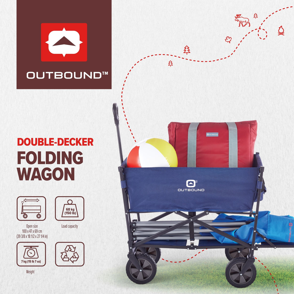 Double-Decker Outdoor Utility Wagon