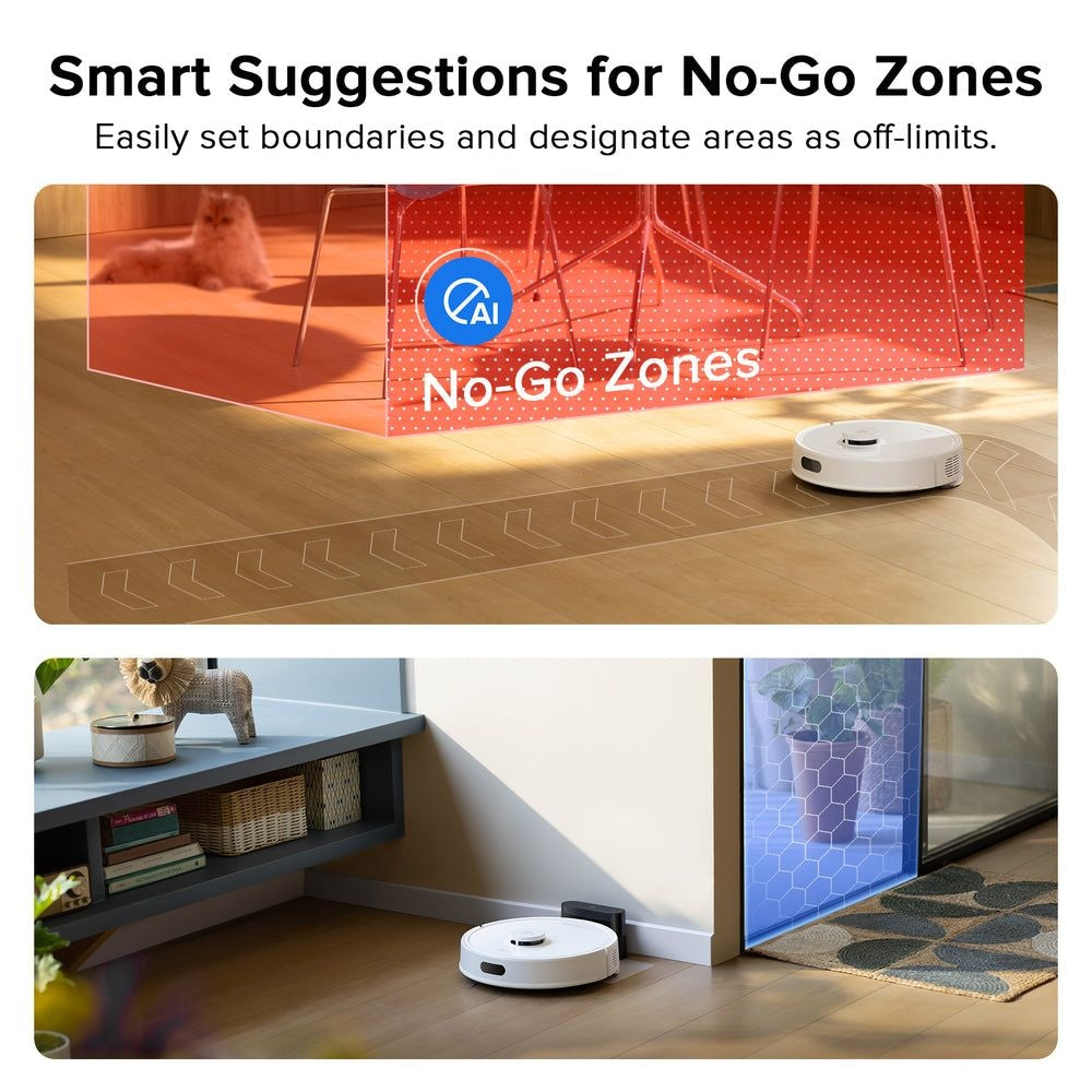 Q7 L5 2-in-1 Robot Cordless Vacuum & Mop Cleaner, Pet-Friendly, App Controlled, Includes Charging Dock, White