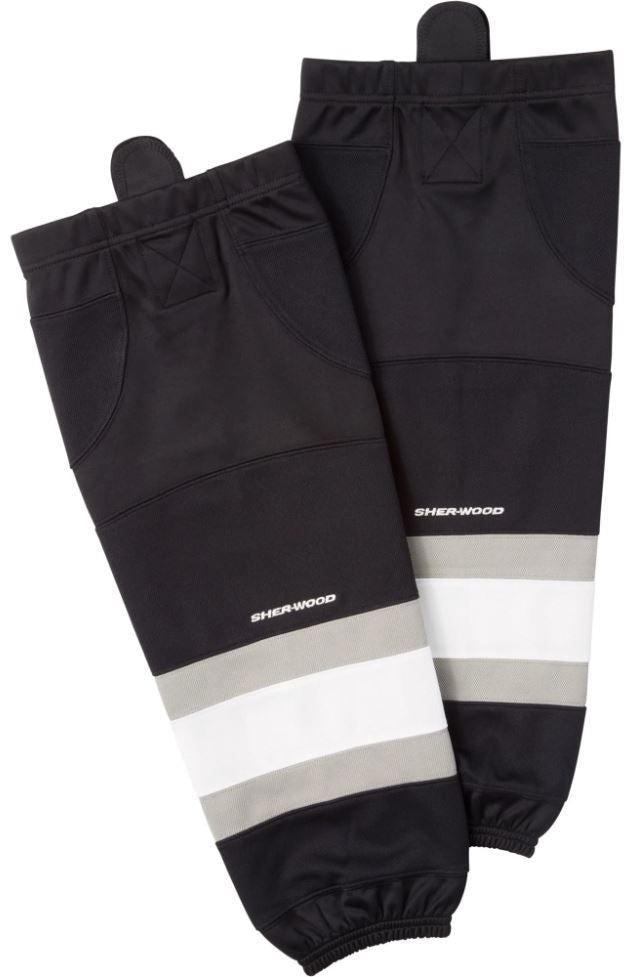 Performance Hockey Socks, Black/White/Silver, Assorted Sizes