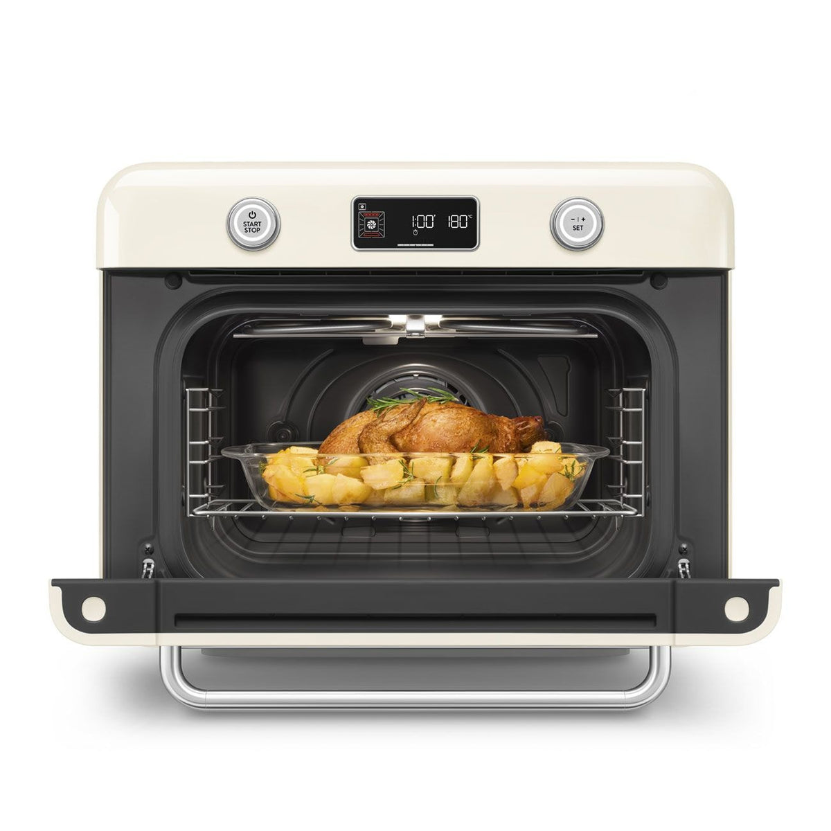 Combi Multifunction Steam Oven with Airfry, Cream