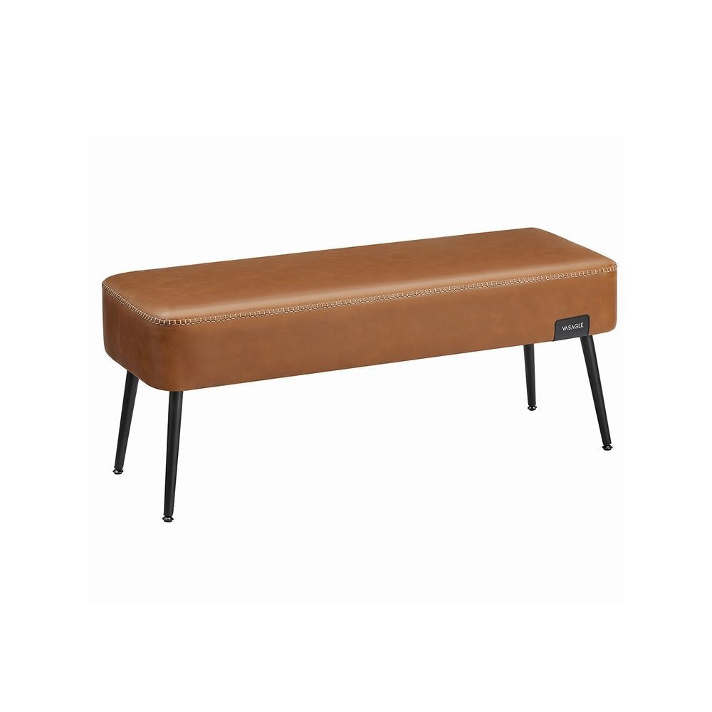 Home EKHO Collection Caramel Brown Synthetic Leather Bench