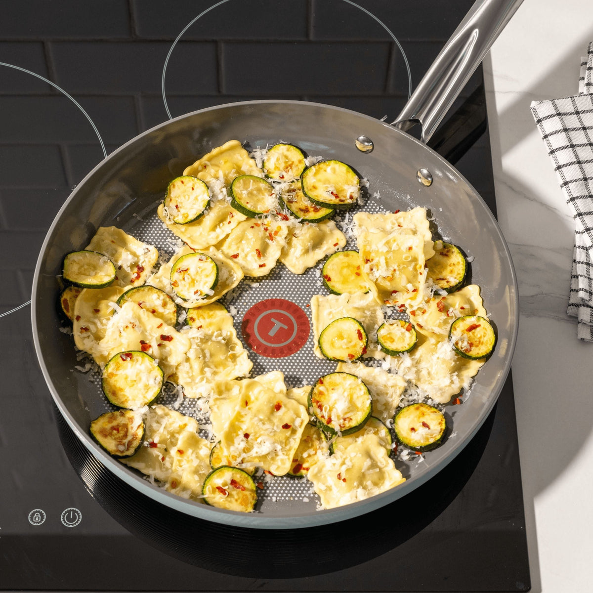 Ceramic Inspire Non-Stick Cookware Set, Dishwasher & Oven Safe, Mint, 12-pc