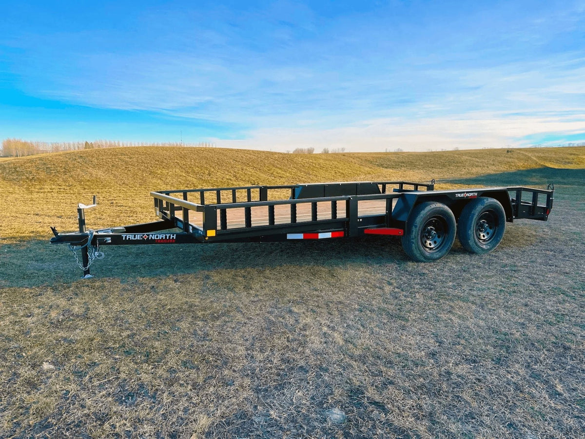 83-in x 16-ft Tandem Axle Utility Trailer, Black