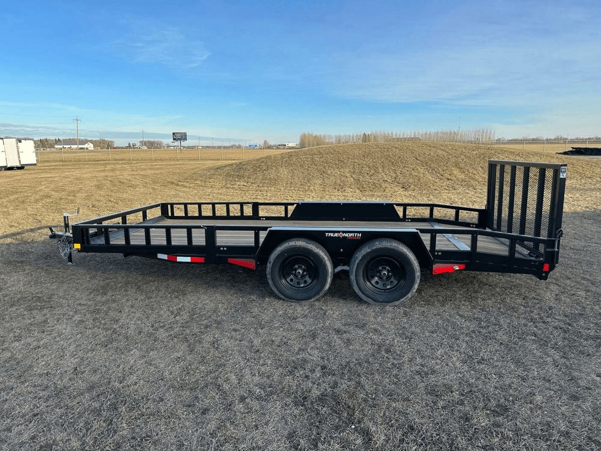83-in x 16-ft Tandem Axle Utility Trailer, Black