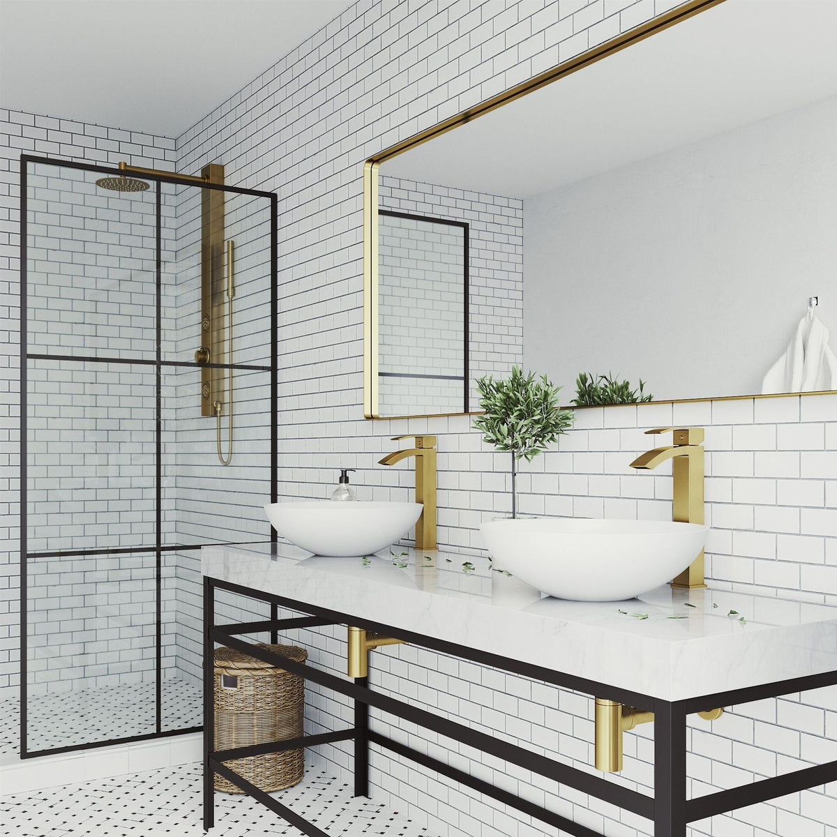 Lotus Round White Composite Bathroom Sink/Basin Set with Duris Faucet and Pop-Up Drain