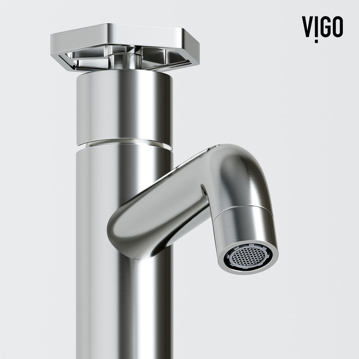 Magnolia White Bathroom Sink/Basin Set with Ruxton Faucet and Rectangular Composite Vessel