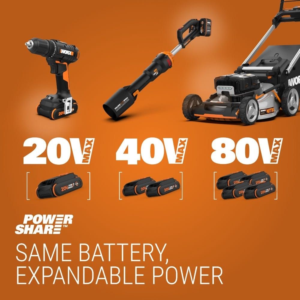 WG585.9 Nitro 40V Power Share LeafJet Cordless, Brushless Leaf Blower, Tool Only