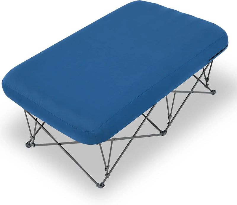 Foldable camping bed, equipped with an inflatable mattress and a portable bag, suitable for outdoor trips, camping, and beach vacations (excluding the inflatable pump) A8508
